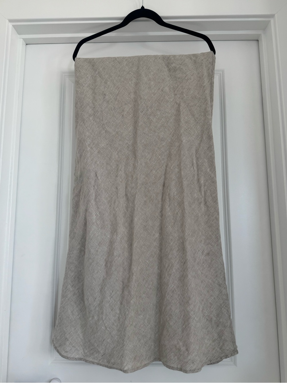 Quince Neutral Beige Midi Skirt